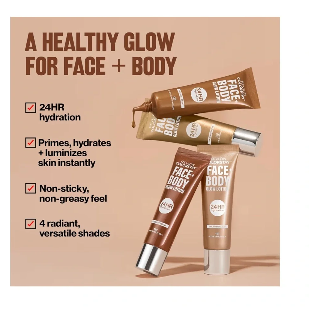 Revlon ColorStay Glow Lotion 24 HR- 140 In My Bronzy Era - Picture 2 of 6